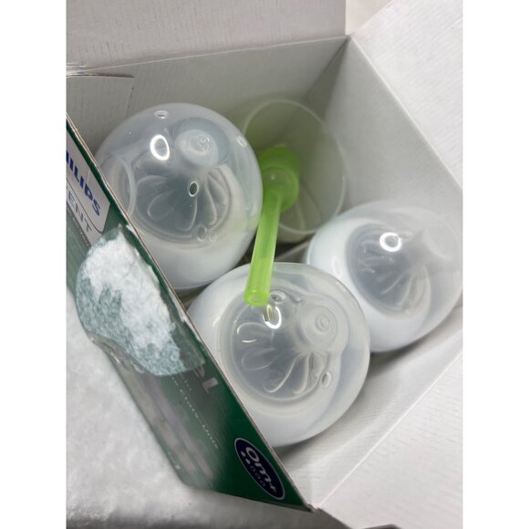 Avent Natural Baby 3 Glass Bottles Breastfeeding 0m+ Colic & Soother Pacifiers - Picture 4 of 4